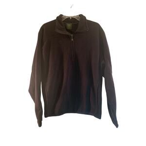 TIMBERLAND Men’s Black 1/4 Zip Fleece Pullover / Size: Large